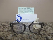 Vintage Fend-All 1448 Multi-Fit Safety Glasses w/ Side Shields, Paperwork & Box