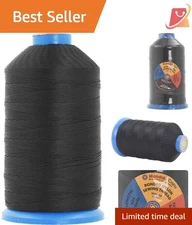 Heavy Duty Nylon Sewing Thread Black 800 Yards T270 for Leather Marine Uphols...