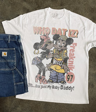 1997 Freaknik Who Dat Iz Bootleg Mouse T-Shirt Vintage Graphic Tee S-5XL