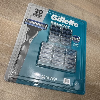 Gillette Mach3 Razor Blades Refill for Men - 20 Cartridges FREE SHIPPING