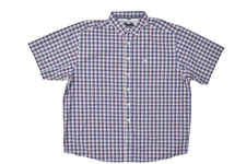 Ariat Pro Series Men's Red Blue Plaid Short Sleeve Button Up Shirt Size 2XL