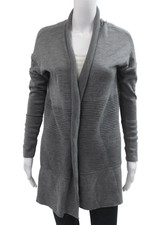 Lululemon Womens Gray Merino Wool Cardigan Sweater Size 6