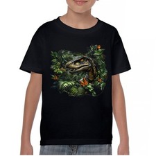 Velociraptor Jungle Youth T-shirt Dinosaur Hunter Jurassic Raptor Reptile Kids