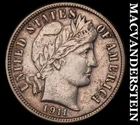 1911-S Barber Dime - Scarce  Extra Fine / Almost Uncirculated  Lustrous  #J9741