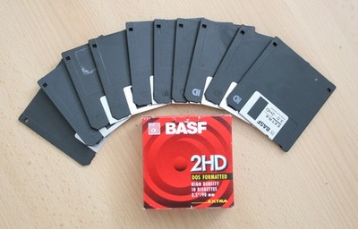 1 Packung mit 10 Disketten 2HD 1,44MB 3,5'' Floppy Disk