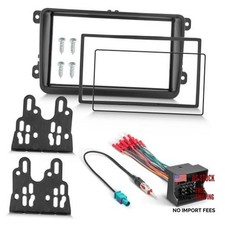 Double Din Radio Dash Kit Wradio Wire Harness For 2005-2015 Volkswagen