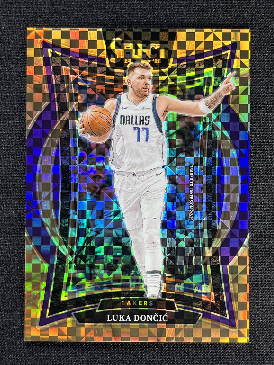 2024-25 Panini Select Luka Doncic #56 Concourse Copper Checkerboard Lakers /49
