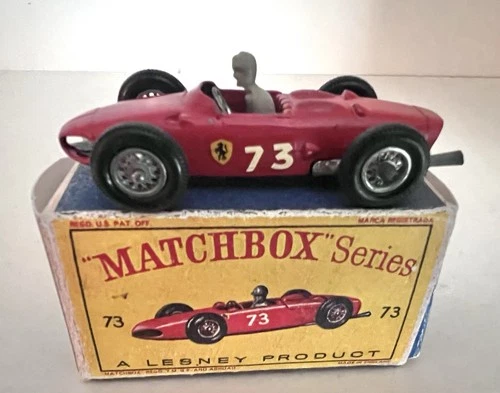 MATCHBOX LESNEY FERRARI RACE CAR - No.73 A- VERY GOOD CAR W/BOX - MUST SEE CAR