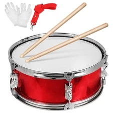 Marching Drum Set 13 Inch, Snare Drum with Wooden Mallet, Gloves and Adjustab...