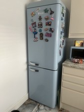 Swan Retro 59cm 70/30 Free Standing 70/30 Fridge Freezer Blue Used immaculate