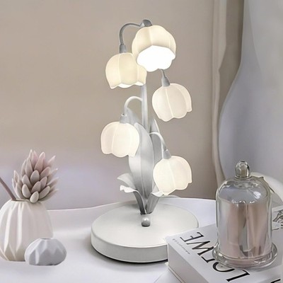 Flower Lamp for Home,Bedside Vintage Table Lamps,5 Lily of The