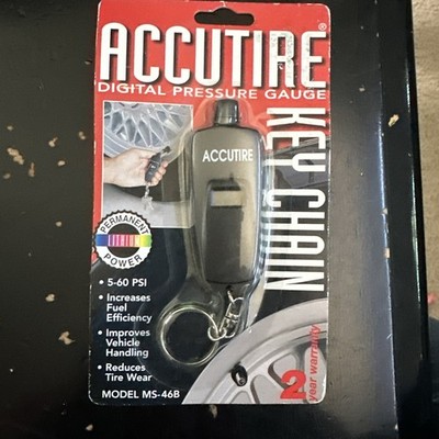 Accutire MS-46B digital tire pressure gauge designed as a keychain. | eBay