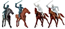 Marx Recast Civil War Cavalry Duel - 4 figures  4 horses horse colors vary 