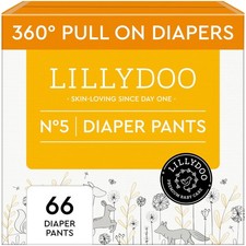 LILLYDOO Diaper Pants Toddlers - Size 5 24 lbs , Half-Monthly Supply 66 Co...