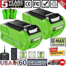 10Ah For Greenworks G-MAX Lithium Battery & Charger 29472 29462 29252 20202