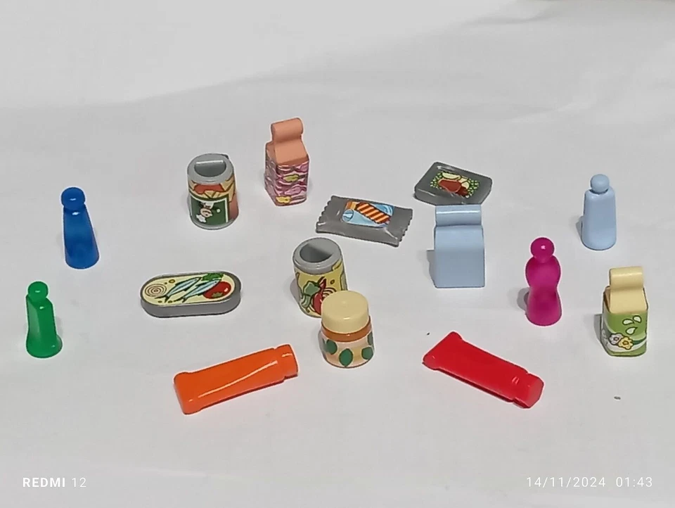 PLAYMOBIL LOT POTS CONSERVES CUISINE MARCHÉ RÉFRIGÉRATEUR MAGASIN... - Photo 1/1