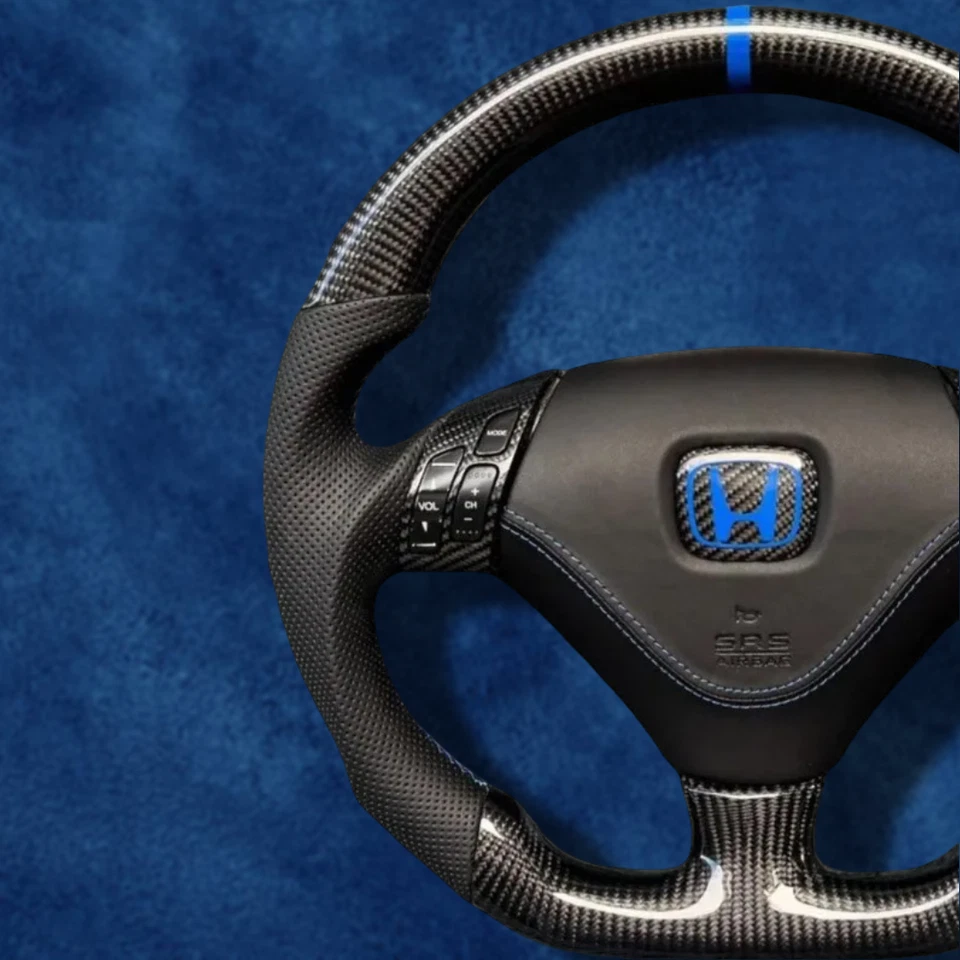 Honda Accord Real Carbon Fiber Custom Steering Wheel For (2003-2007) - Image 3 of 4