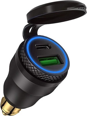 Motorrad USB Ladegerät 30W 5A Schnelllader Adapter Lenker Roller 5 Stück Set