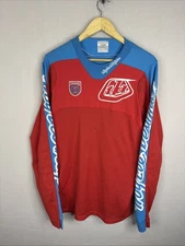 Troy Lee Designs Moto Jersey Men Large Red Blue TLD Speed Pro Gear