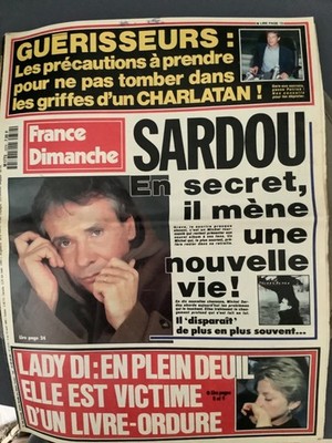 Frankreich Sonntag 2379 4.4.1992 M Sardou, Lady Di 26.1261 2*
