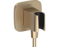 Wandanschluss Mit Brausehalter Hansgrohe Fixfit Q Brushed Bronze 26887140