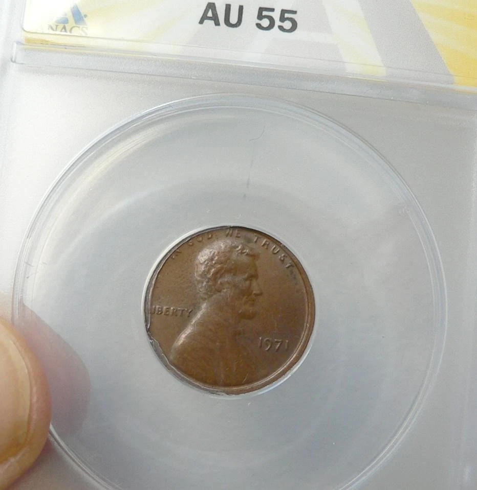 1971  Lincoln Cent Doubled Die Obverse ANACS AU55 DDO-001 FS-101 Scarcre  - Image 2 of 4