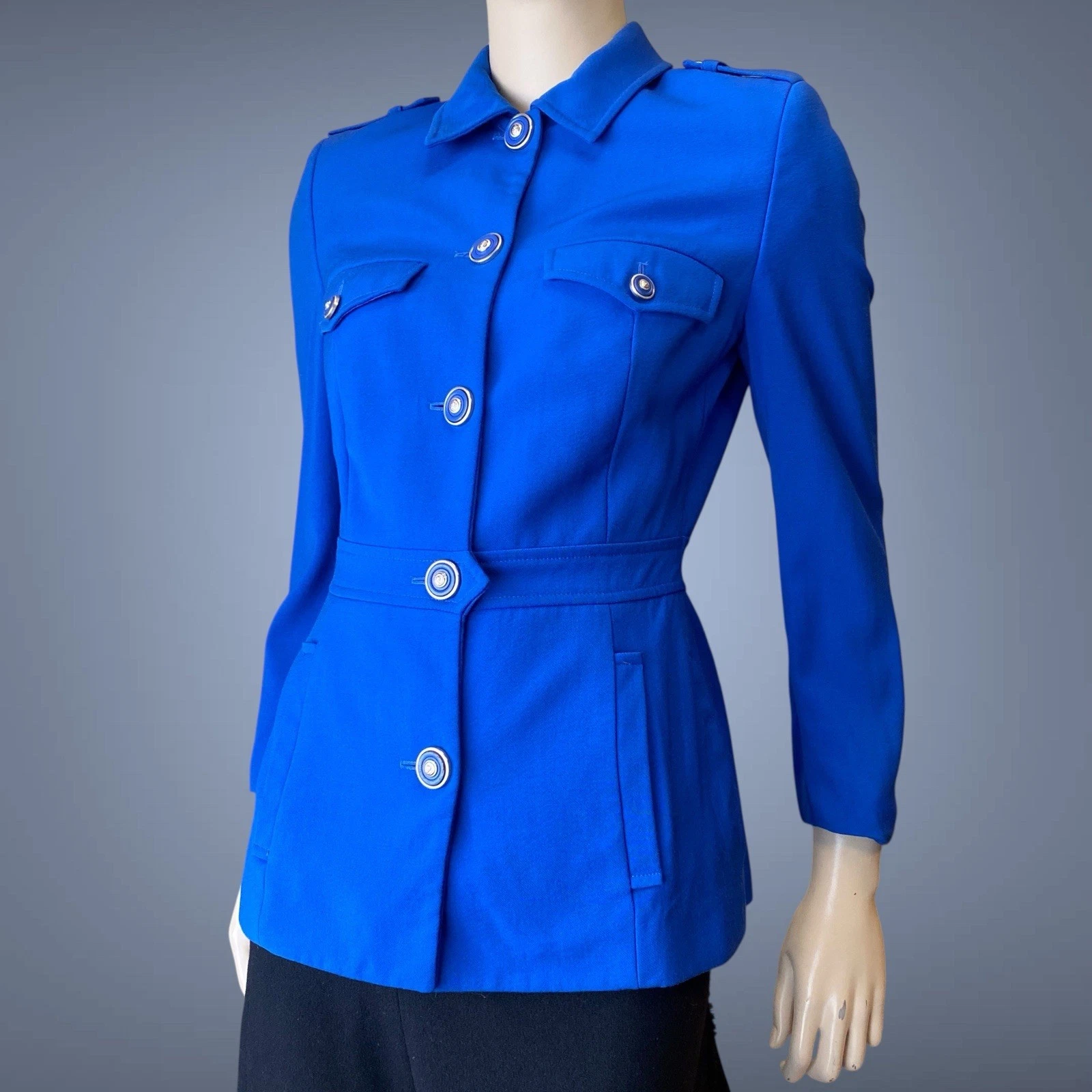 Giacca blazer lana blu Versace Versus anni 90 vintage taglia 42 S (difetti)