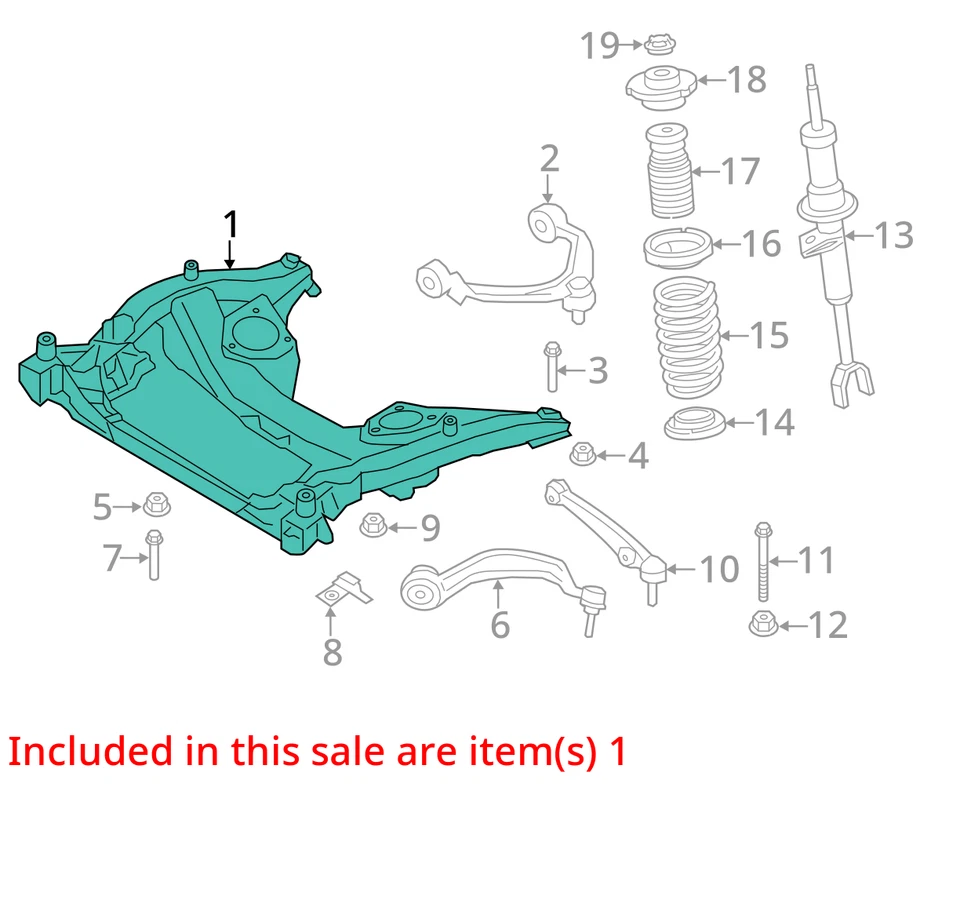 Bmw 4.4l Rwd Front Undercarriage Crossmember OE Fits BMW 550I 2010-2017 - Image 4 of 4