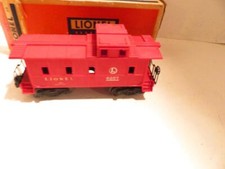LIONEL POSTWAR 6257-25 ORIGINAL CABOOSE W/BOX RED 027- EXC.- B11R