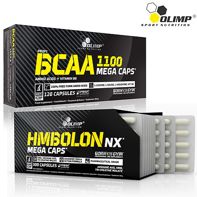 OLIMP BCAA + HMBolon - 60-180Caps. - Branched Chain Amino Acids HMB Tri-Creatine