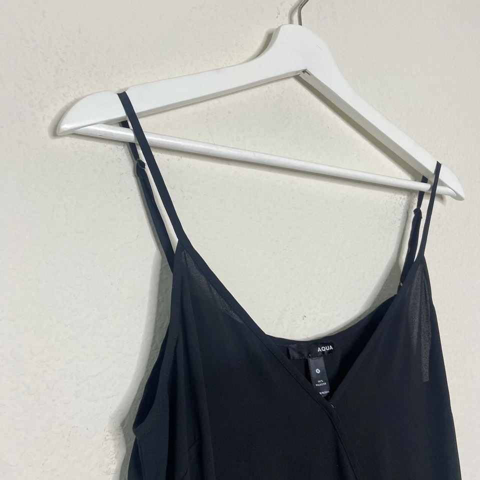 Mono negro con bolsillo en pierna acanalada envolvente sintética AQUA S Foto 2 de 4