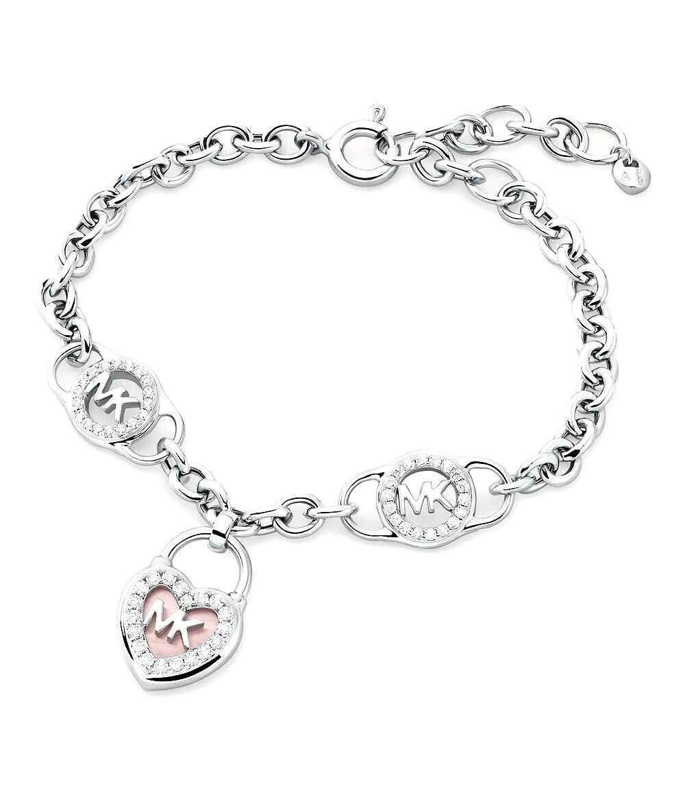 Michael kors silver padlock bracelet cheap