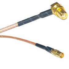 RG316 SMA FEMALE ANGLE to MCX FEMALE RF Cable Rapid-SHIP LOT