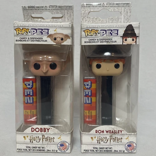 Lot Of 2 FUNKO Pop! PEZ Harry Potter - Ron Weasley And Dobby Free Shipping NEW