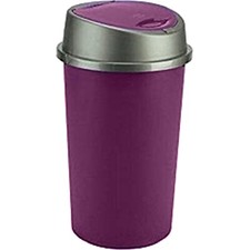 Purple Kitchen Bin Touch Top Bin Dustbin Rubbish Bin Kitchen Home Plastic 50L