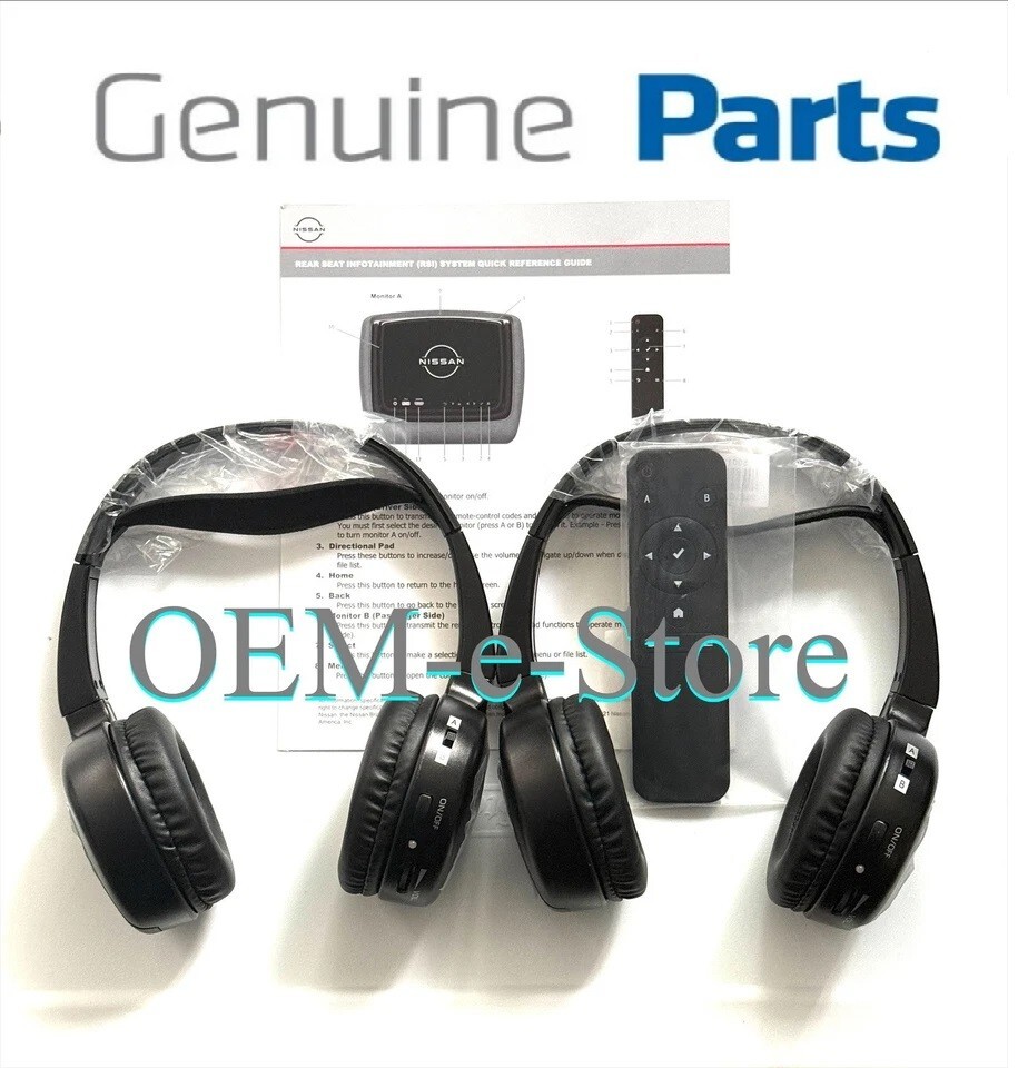 2021-2024 Nissan Armada Titan DVD Entertainment 2 Wireless Headphones + Remote