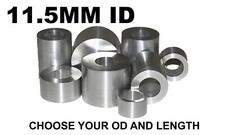 ALUMINUM 11.5MM ID X 20MM, 19MM, 18MM, 17MM OR 16MM OD BUSHING SPACER