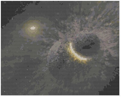 Planets Colliding Cross Stitch Kit by Florashell