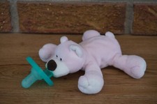 BABY Plush Wubbanub Baby Pink Teddy Bear Infant Pacifier 0-6 mo Stuffed Mini Toy