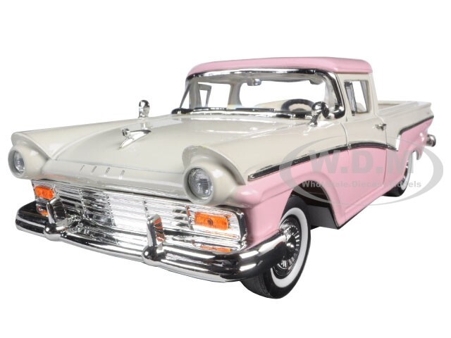 1957 FORD RANCHERO PICKUP PINK 1/18 DIECAST MODEL CAR BY ROAD