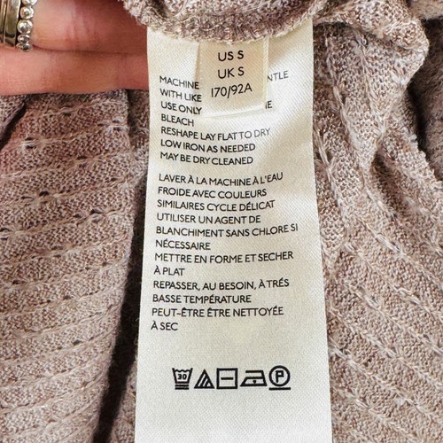 Maglione pullover Maeve Anthropologie collo cappuccio orlo arricciato maglia piccola waffle - Foto 4 di 8
