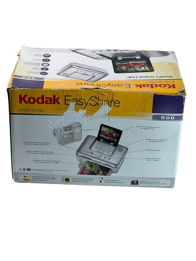 Kodak Easyshare Photo Printer 500 And Additional Color Cartridge & Photo Paper
