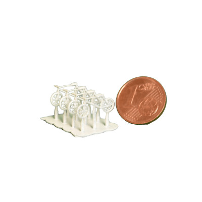 Spur N Fahrräder weiss 4er Pack