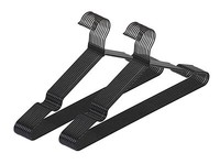 Wenko 20Er Set KleiderbüGel Schwarz Metall Rutschfest Platzsparend HosenbüGel