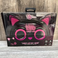 Ledeez Cat Ears LED Lights Headphones with Mic PINK -NEW SEALED -AUX compatible