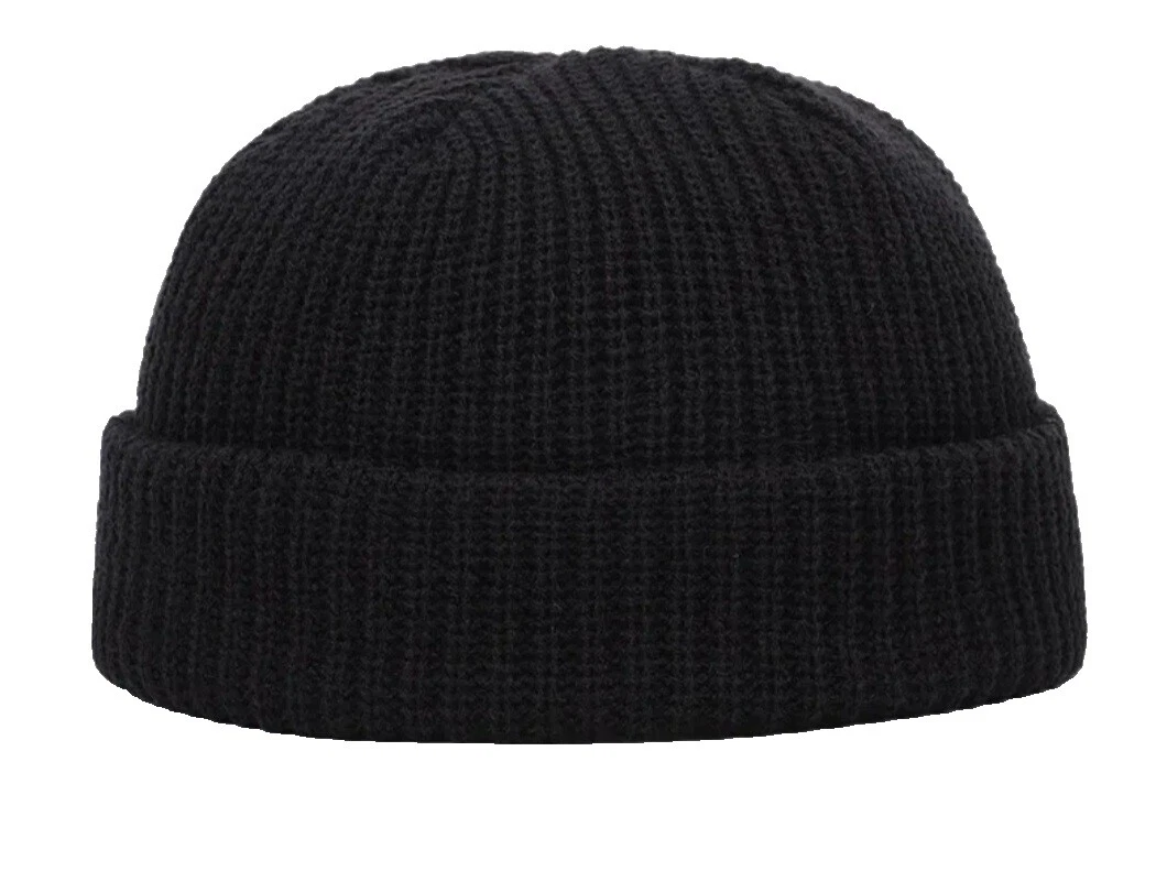 Cotton Beanie Black Hats for Men