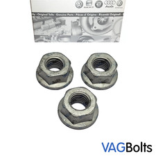 Genuine VW Audi Front Suspension Wishbone Control Arm Ball Joint Nuts x3 Golf A3