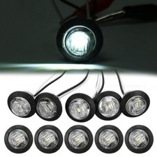10pcs 24V 1LED Blanc Mini Feux De Position Avant Rond Indicateur Pour Camion Bus