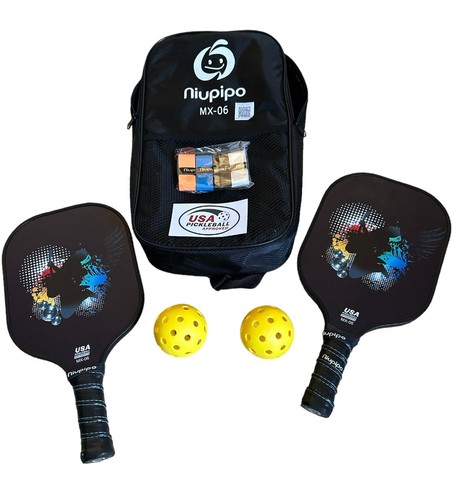 Pickleball Paddles Set of 2 USAPA Approved Fiberglass Surface ...