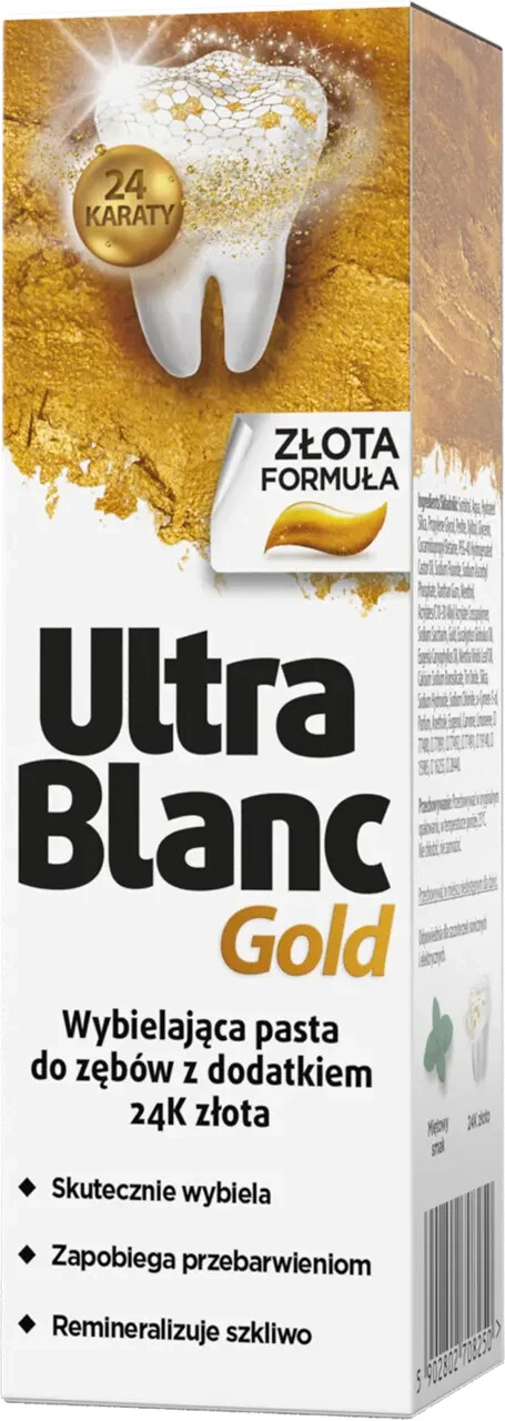 UltraBlanc 24K Gold Whitening Toothpaste Prevents Discolorations 75ml